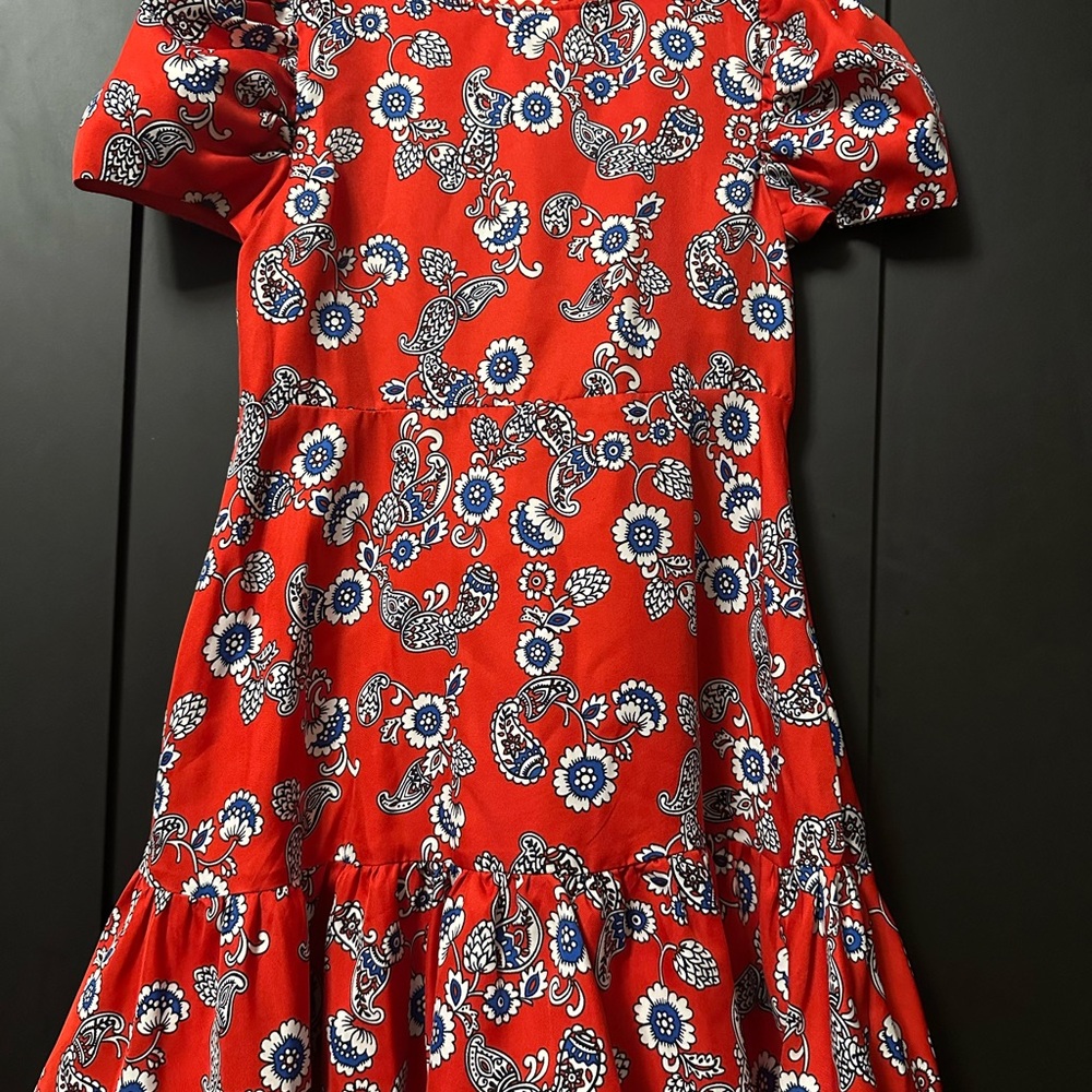 Floral Red Kids Dress